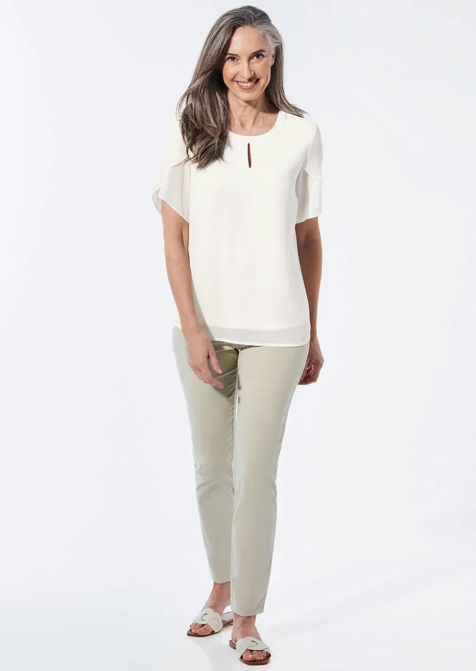 Bluse mit aufregender Ärmellösung