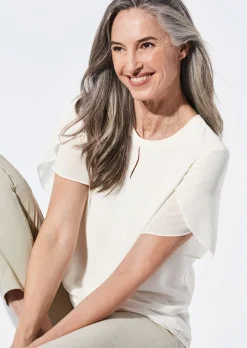 Bluse mit aufregender Ärmellösung