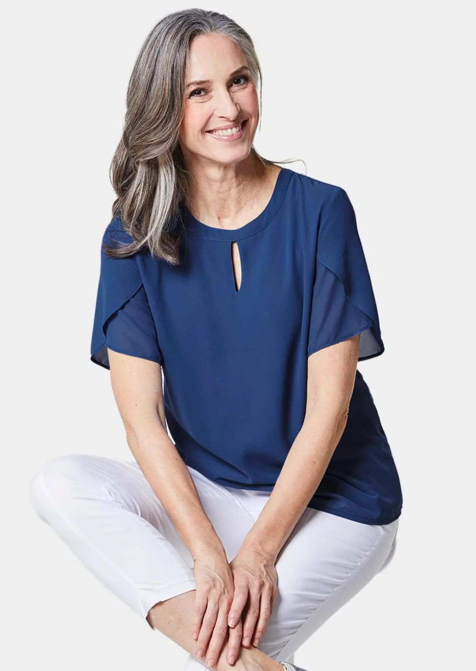 Bluse mit aufregender Ärmellösung