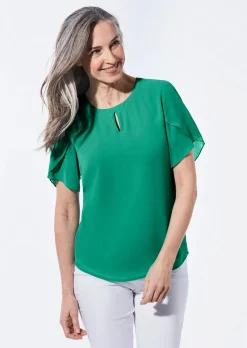Bluse mit aufregender Ärmellösung
