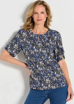 Bluse mit doppellagigen Ärmeln