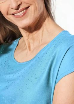 Bluse mit Glitzersteinen
