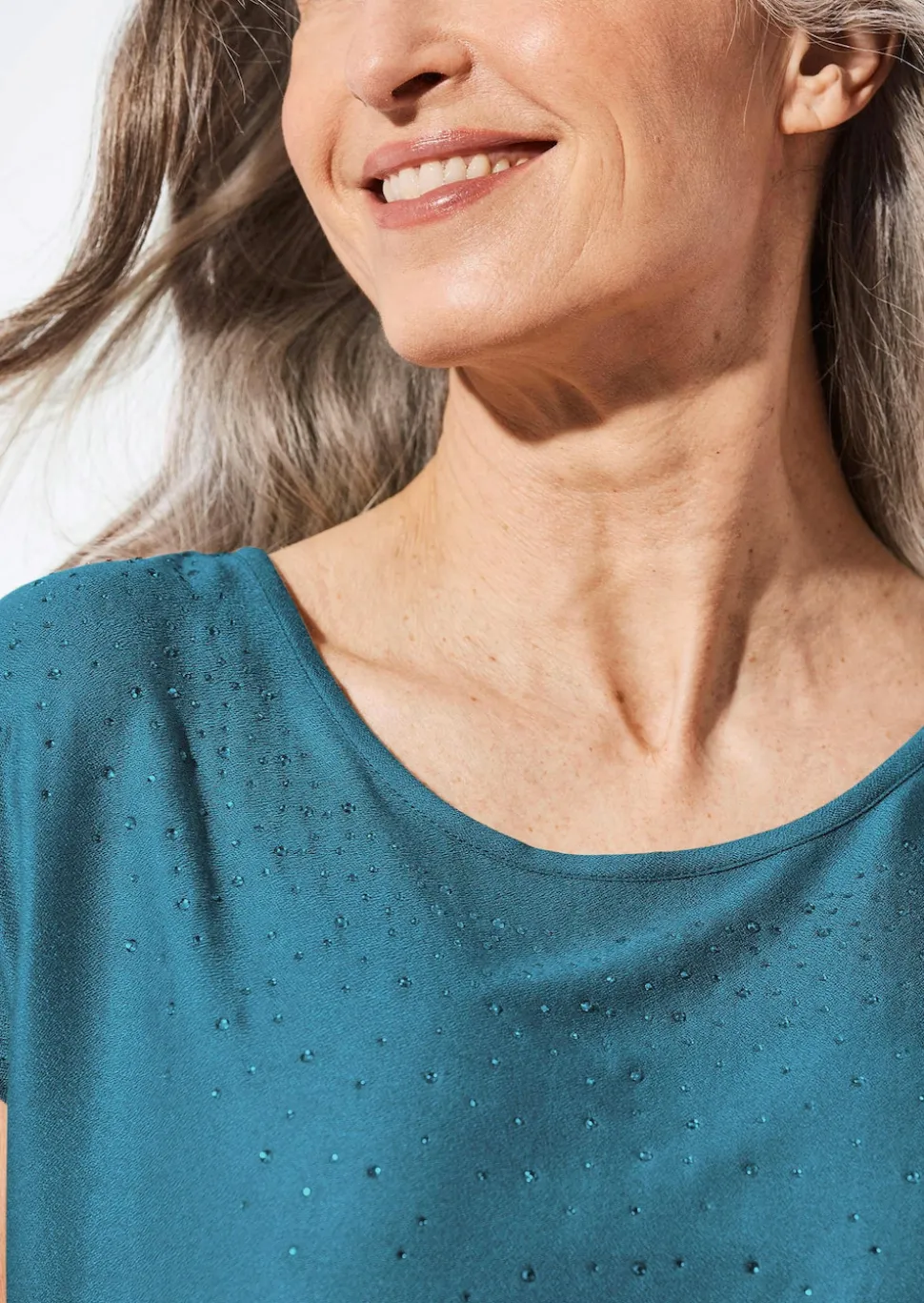 Bluse mit Glitzersteinen