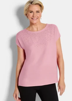 Bluse mit Glitzersteinen