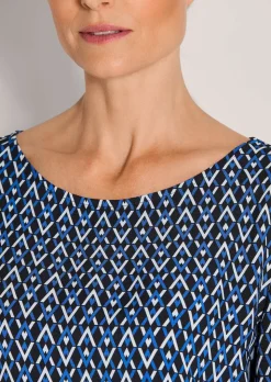 Bluse mit grafischem Print