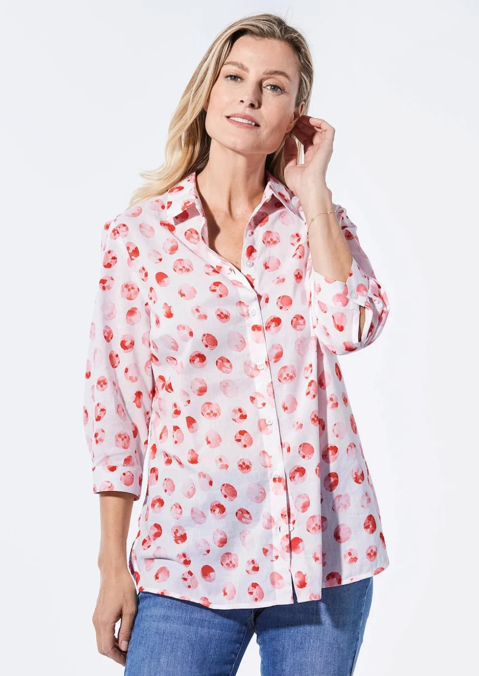 Bluse mit Hemdkragen