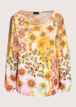 Bluse mit Paisley-Elementen