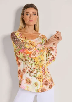 Bluse mit Paisley-Elementen