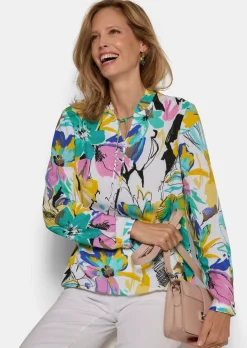 Bluse mit Rüschenkragen