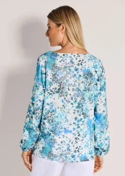 Bluse mit Rundhalsausschnitt