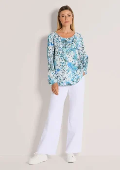 Bluse mit Rundhalsausschnitt
