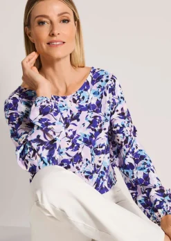Bluse mit Rundhalsausschnitt