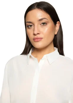 Bluse mit Stickerei aus reiner Baumwolle