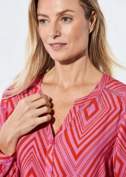 Bluse mit Tunika Ausschnitt