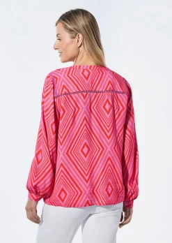 Bluse mit Tunika Ausschnitt