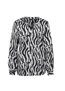 Bluse mit Tunika Ausschnitt