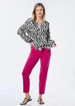 Bluse mit Tunika Ausschnitt