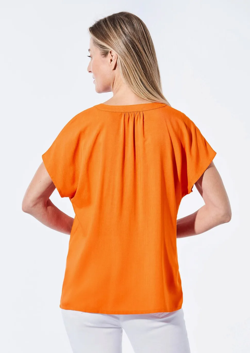 Bluse mit Tunika Ausschnitt