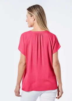 Bluse mit Tunika Ausschnitt