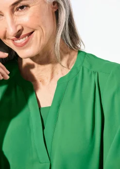 Bluse mit Tunika Ausschnitt