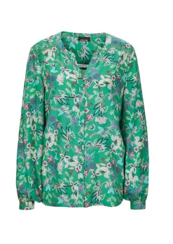 Bluse mit weiten Ärmeln & Paisley-Muster