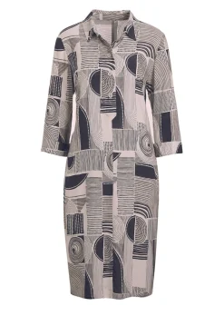 Blusenkleid mit Alloverdruck