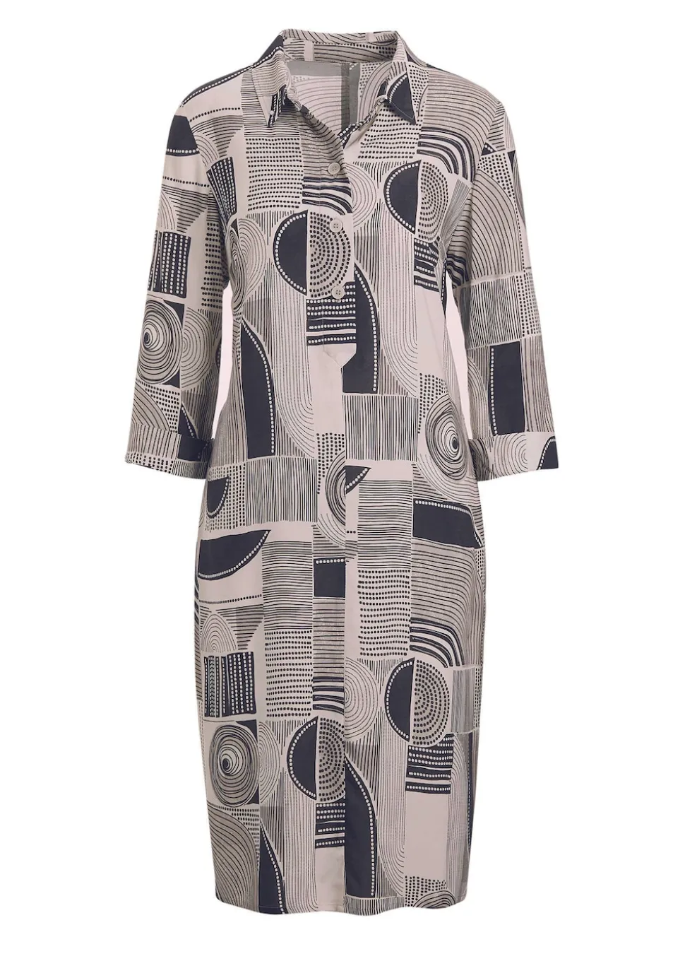 Blusenkleid mit Alloverdruck