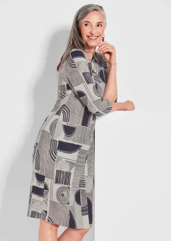 Blusenkleid mit Alloverdruck