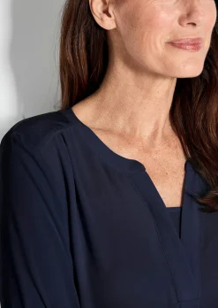 Blusenshirt mit Chiffon-Einsatz