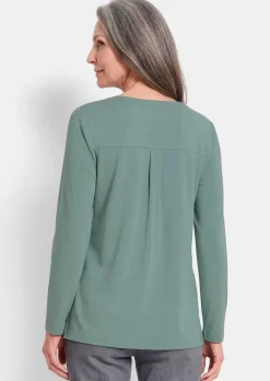 Blusenshirt mit Chiffon-Einsatz