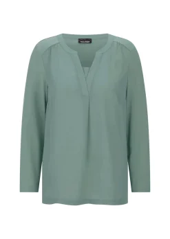 Blusenshirt mit Chiffon-Einsatz