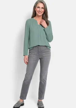 Blusenshirt mit Chiffon-Einsatz
