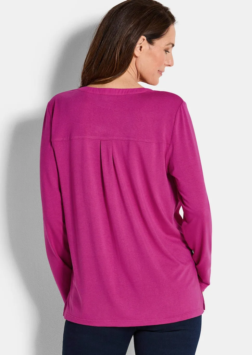 Blusenshirt mit Chiffon-Einsatz
