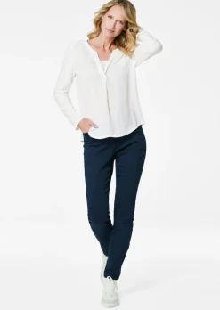 Blusenshirt mit Chiffon-Einsatz