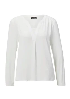 Blusenshirt mit Chiffon-Einsatz