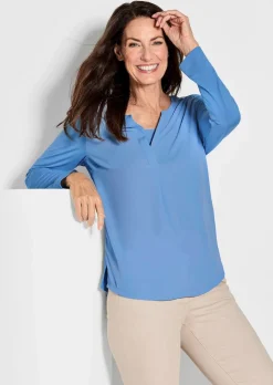 Blusenshirt mit Chiffon-Einsatz