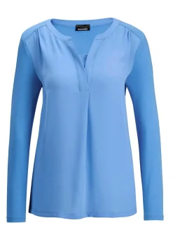 Blusenshirt mit Chiffon-Einsatz