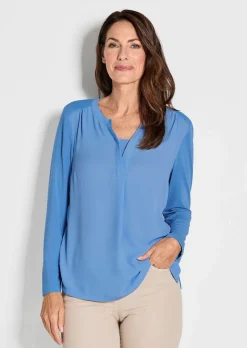 Blusenshirt mit Chiffon-Einsatz