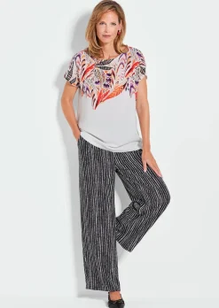 Blusenshirt mit platziertem Druck