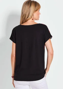 Blusenshirt mit platziertem Druck