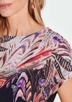 Blusenshirt mit platziertem Druck