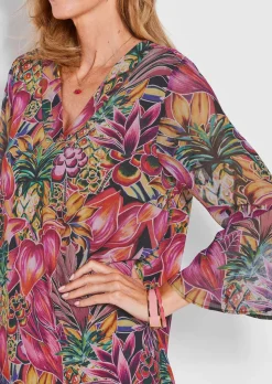 Blusenshirt mit zarten Chiffon-Ärmeln