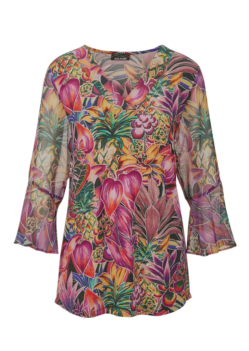 Blusenshirt mit zarten Chiffon-Ärmeln