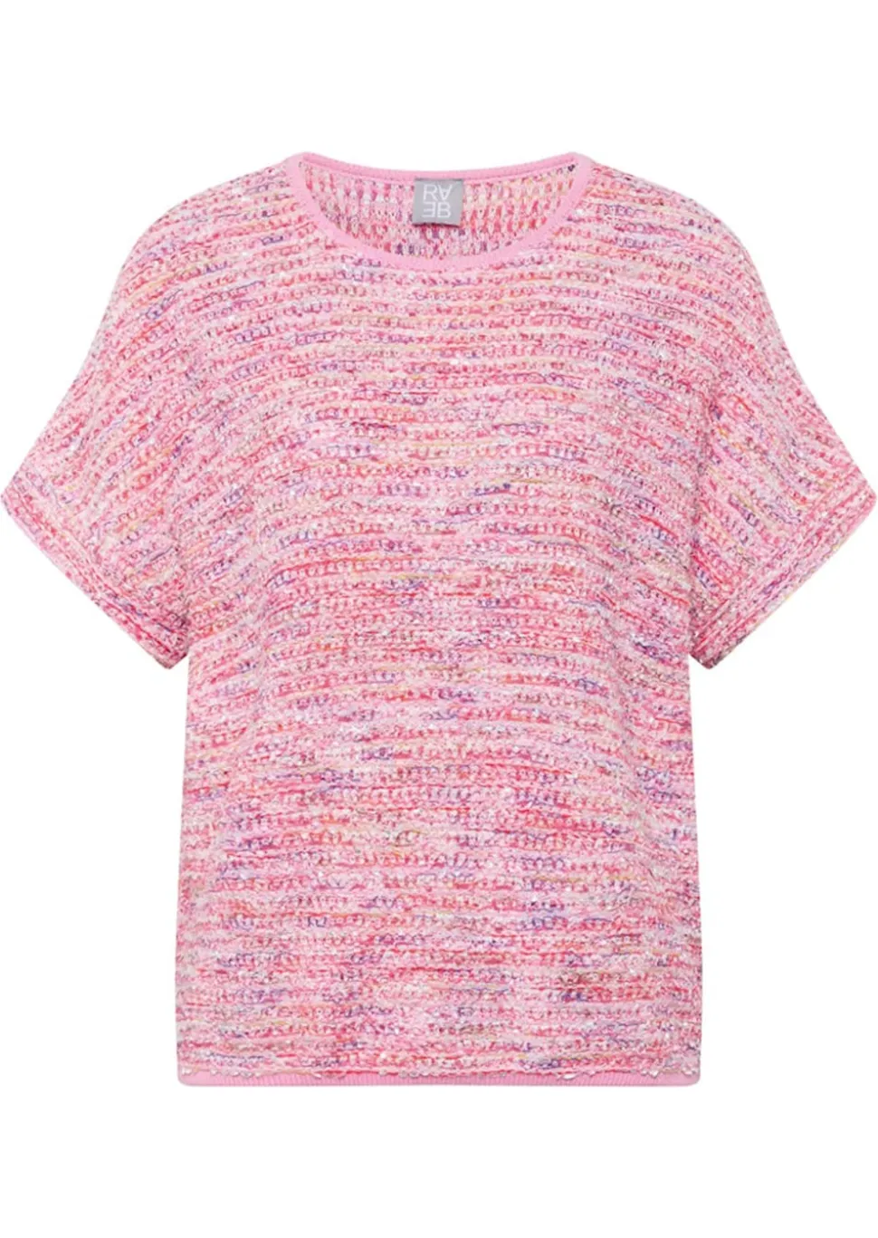Bändchengarn-Pullover in Multicolor-Optik