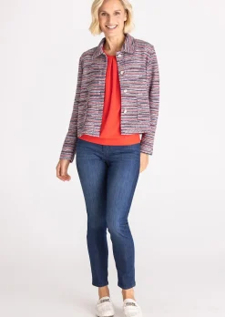 Bouclé-Blazer mit Glanzgarn