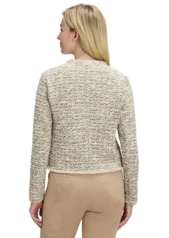 Bouclé-Cardigan mit Reißverschluss