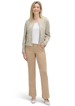 Bouclé-Cardigan mit Reißverschluss