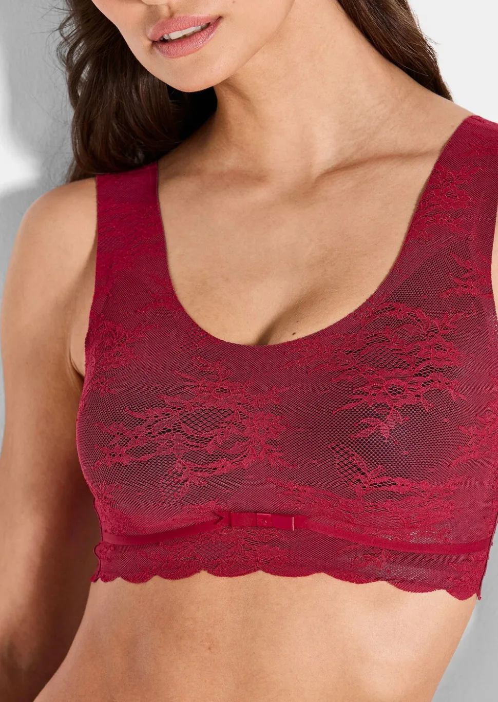 Bustier aus floraler Spitze