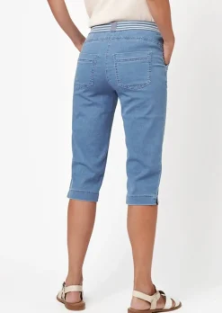 Caprihose in Denim-Optik