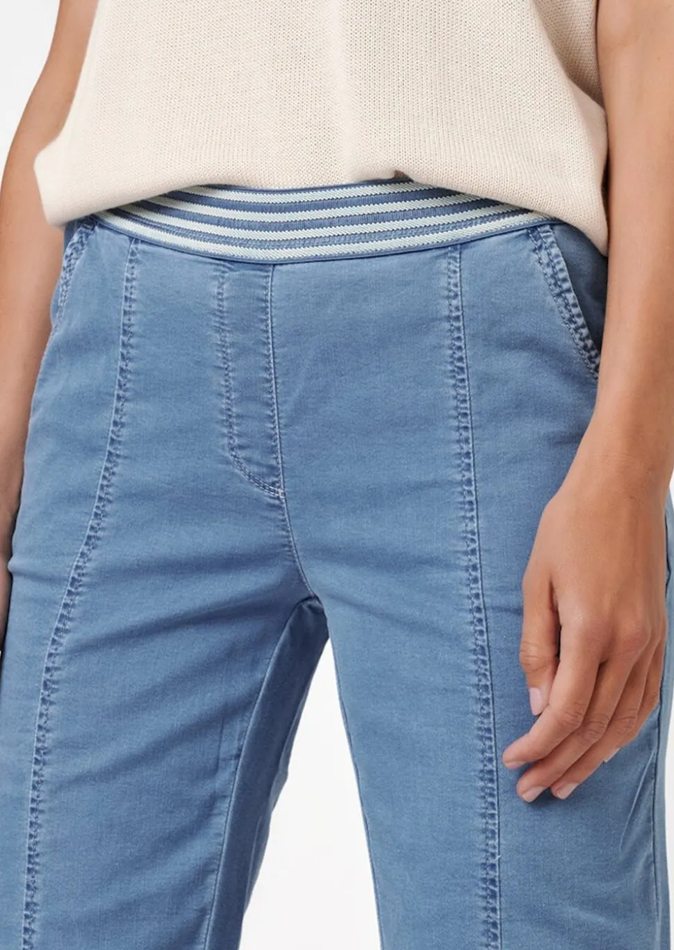 Caprihose in Denim-Optik